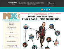 Tablet Screenshot of musicalexchanges.com